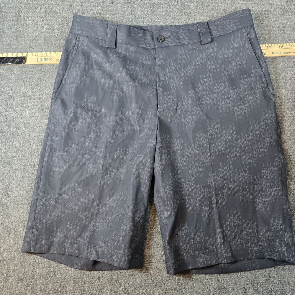 Slazenger Mens Golf Shorts Performance‎ Stretch Houndstooth Print Size 32 Gray